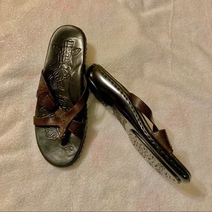 DONATED:  Born dark brown sandals, size 7